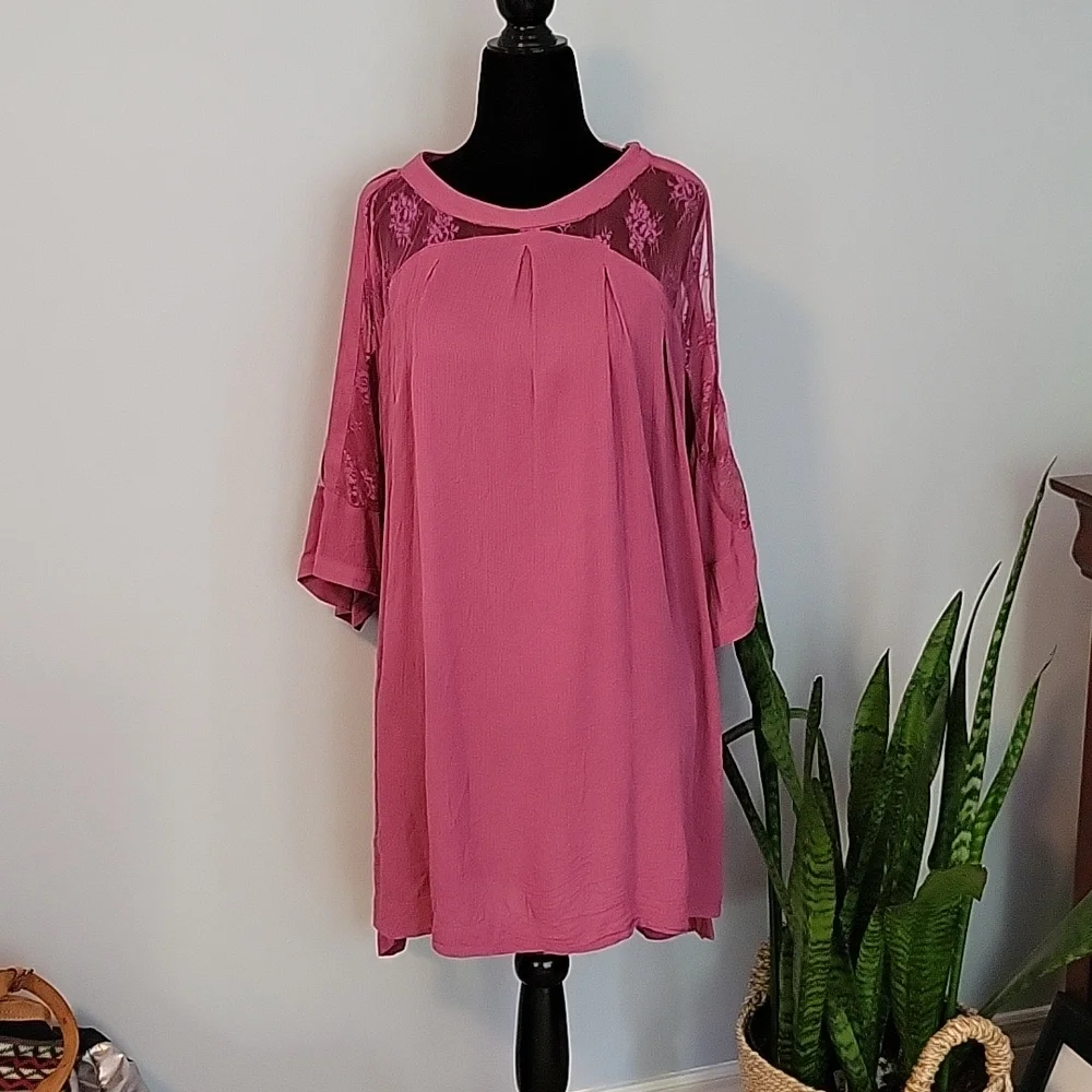 Free People Cold Shoulder Crepe Dress - Picture 2 of 8